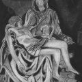 Pieta - Charcoal Drawing by Roxanne Mapp
